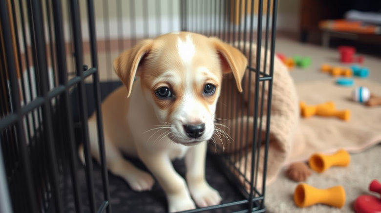 Puppy whining in crate